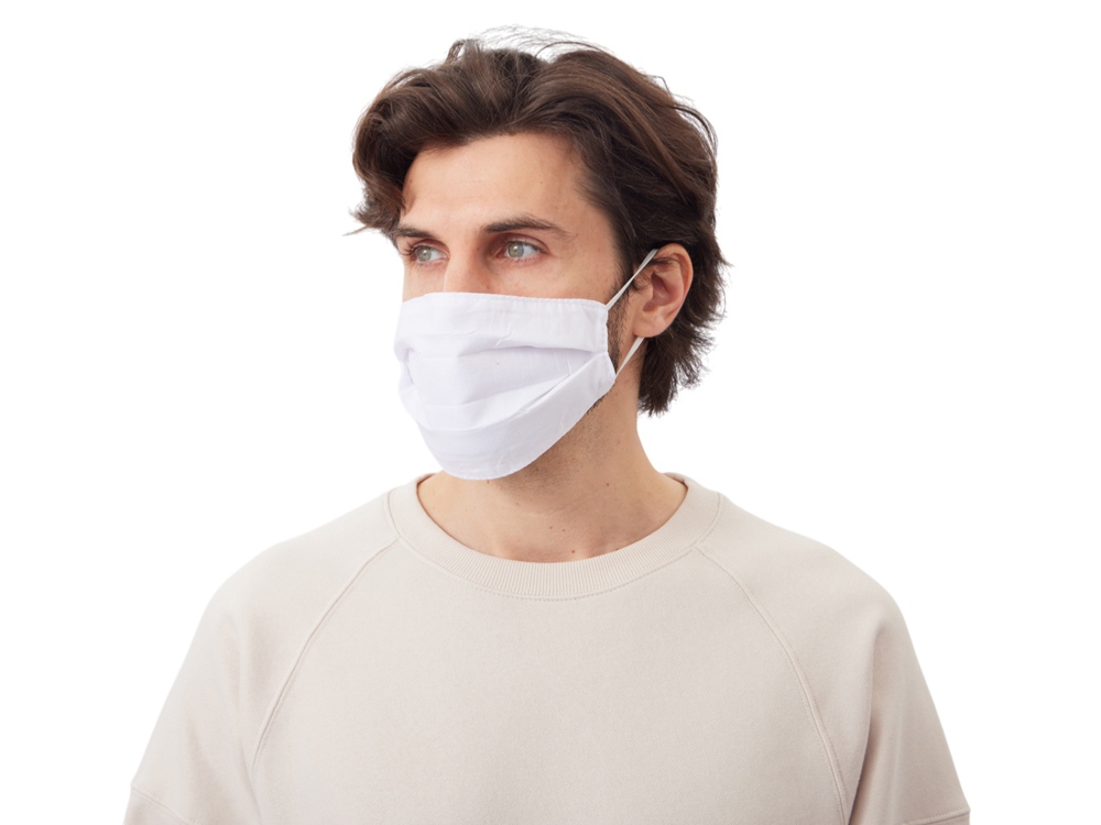 Маска для лица многоразовая для сублимации, размер M-L, белый-0