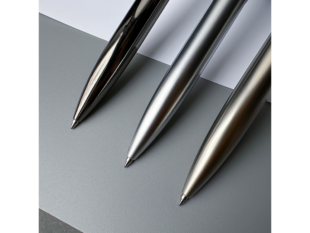 Ручка металлическая шариковая Portofino, серебристый-3