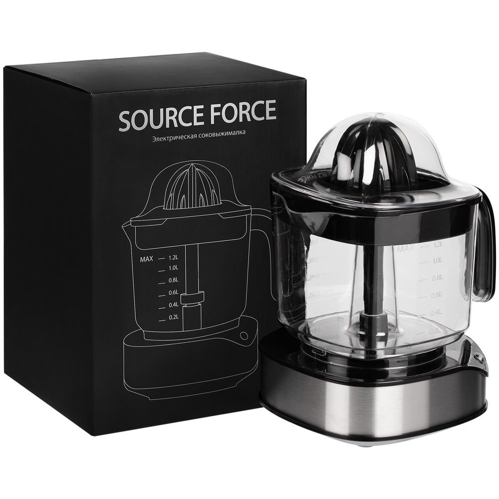 Электрическая соковыжималка для цитрусовых Source Force, серебристо-черная-2