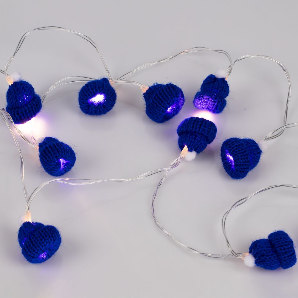 Гирлянда Cosy Poms, синяя-2