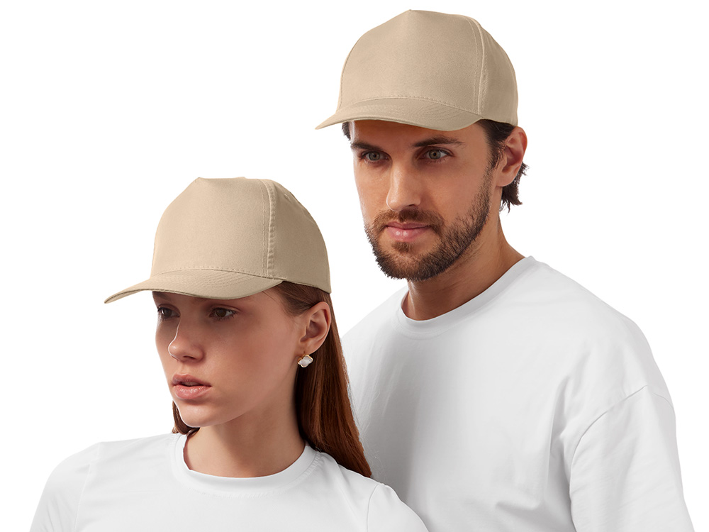 Бейсболка Poly 5-ти панельная 120 гр, песочный-0
