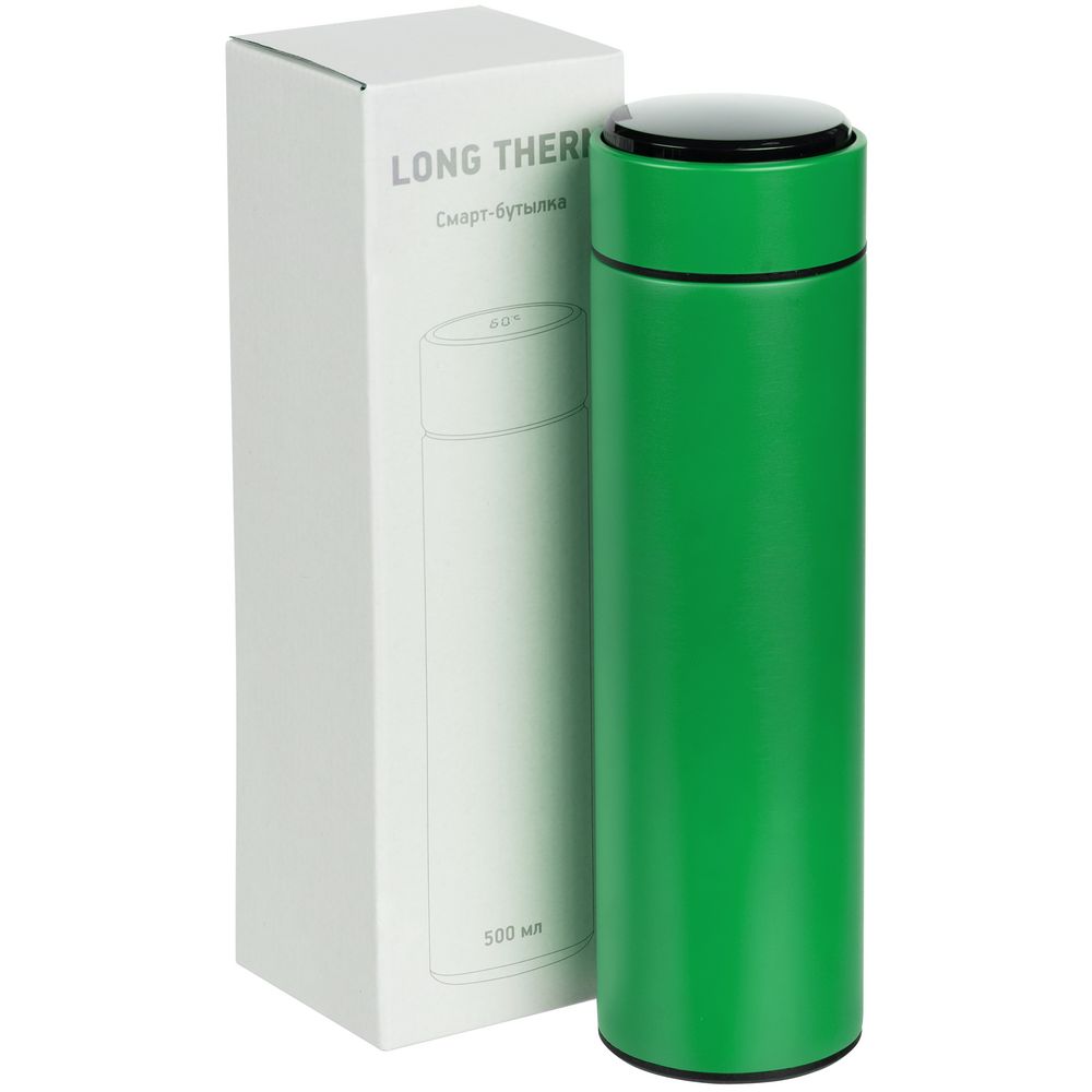 Смарт-бутылка с заменяемой батарейкой Long Therm, зеленая-3