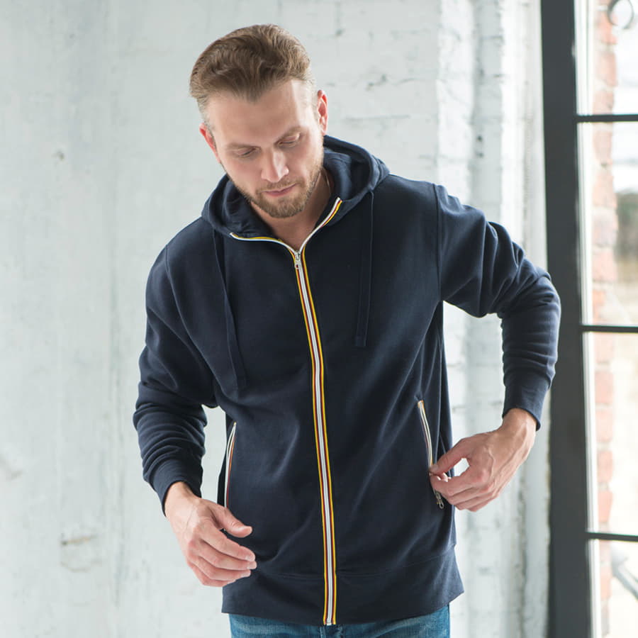 Толстовка мужская с начесом LAS VEGAS MAN 280, темно-синий-2