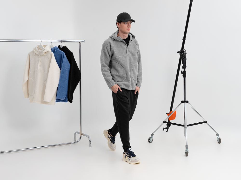 Анорак унисекс Oblako, светло-серый-5