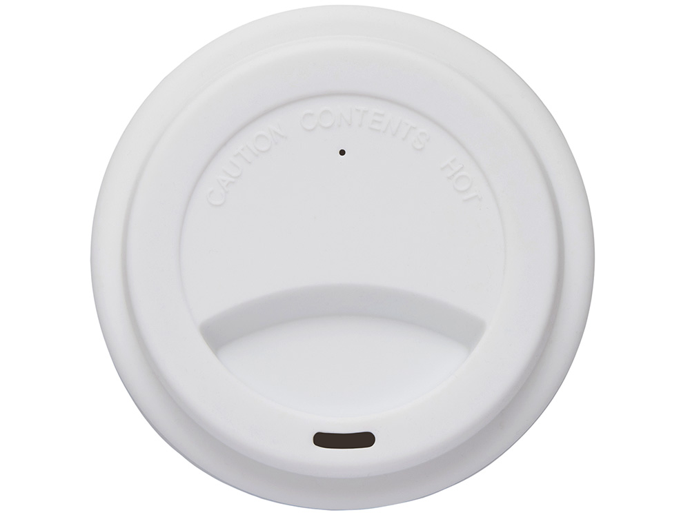 Стакан с силиконовой крышкой Cafe, белый-3