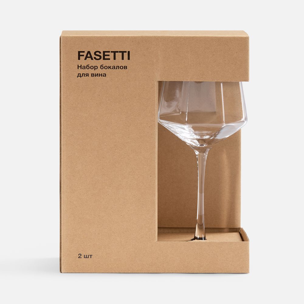 Набор из 2 бокалов для вина Fasetti-0