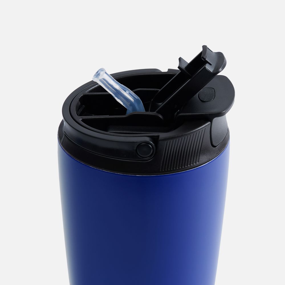 Термостакан с двумя поильниками Duetta, синий-2