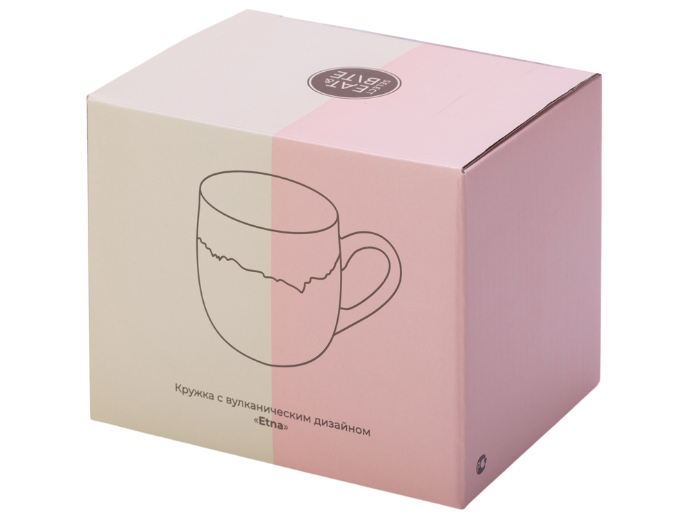 Кружка с вулканическим эффектом по краю Etna, 440 мл, бургунди-3