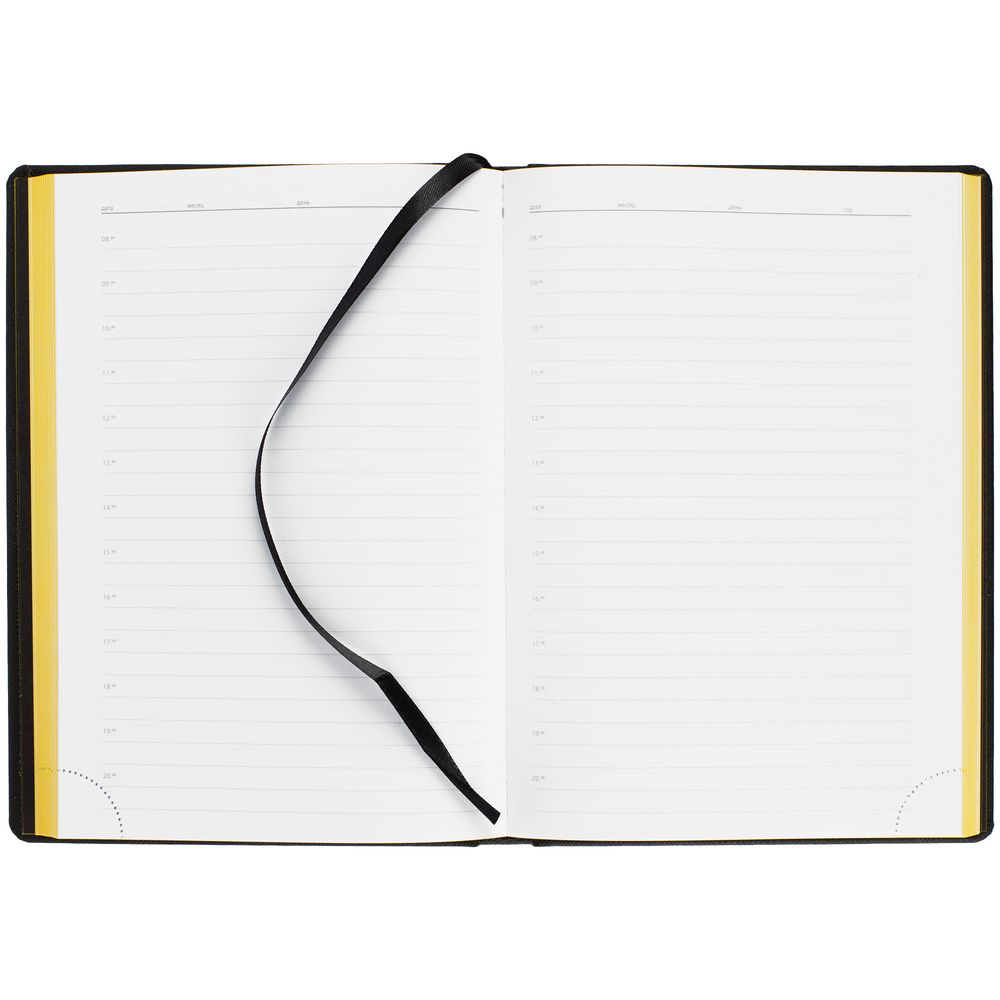 Ежедневник Mobile на заказ, недатированный, черно-желтый-5