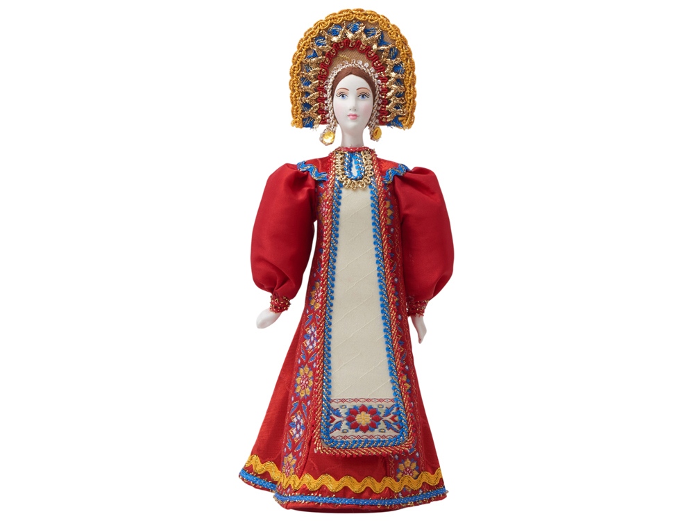 Подарочный набор: кукла фарфоровая, чай Малина с мятой, красный-9