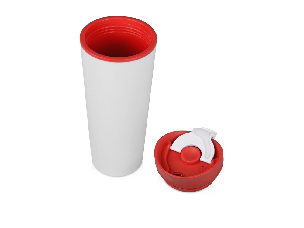 Термокружка Brite 500мл, белый/красный-1