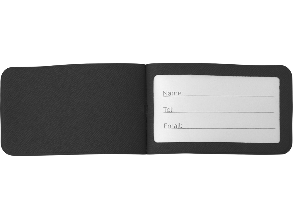 Багажная бирка Favor на силиконовой петле, черный-2
