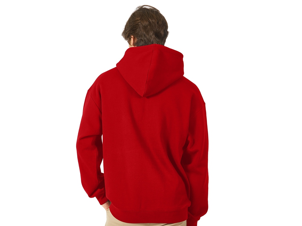 Толстовка с капюшоном оверсайз Berlin унисекс, красный-4