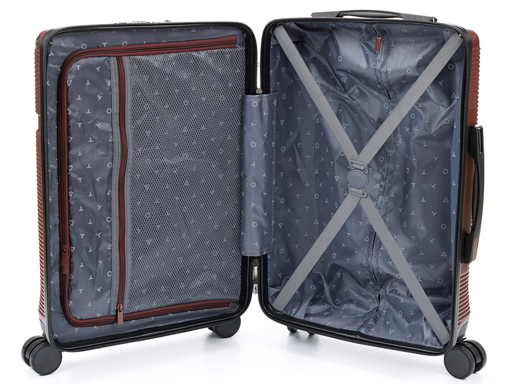 Чемодан TORBER Onego, бордовый, ABS-пластик, 59,5 х 39,5 х 24 см, 46 л-2