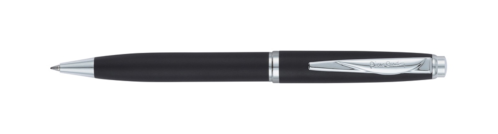 Ручка шариковая Pierre Cardin GAMME Classic с поворотным механизмом, черный матовый/серебро-1