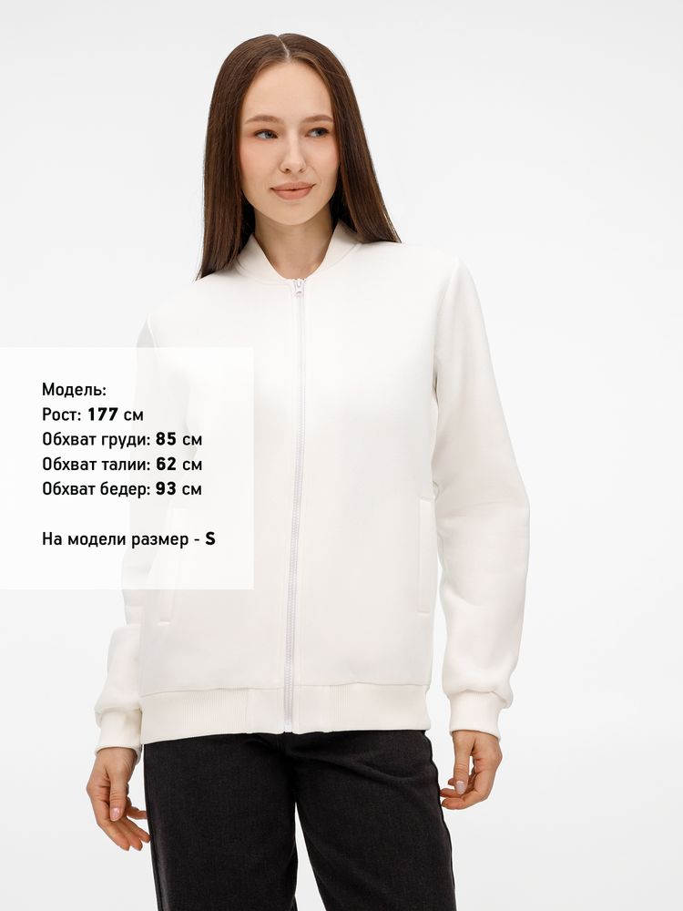 Бомбер унисекс Estado, молочно-белый-3