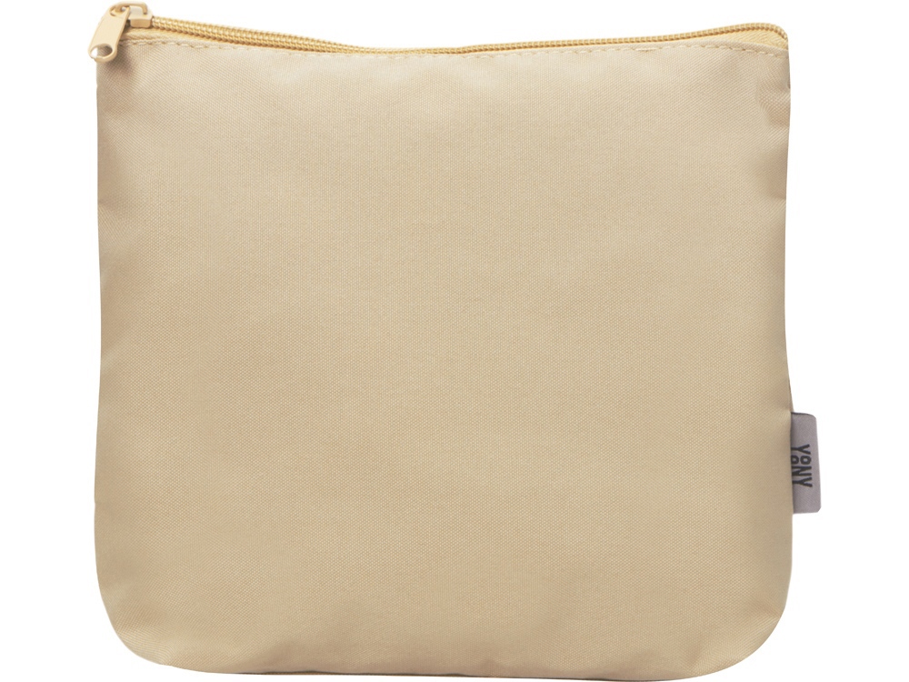 Органайзер для электроники и проводов Amalia из полиэстера 300D с подкладкой, бежевый-2