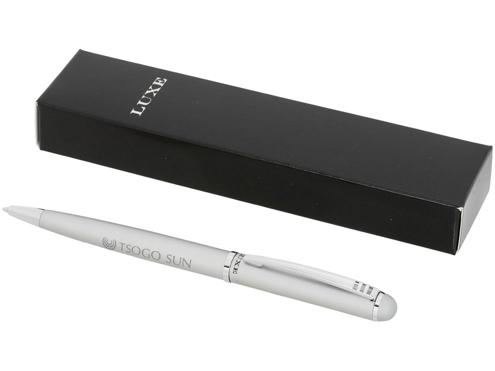 Ручка металлическая шариковая, серебристый-3