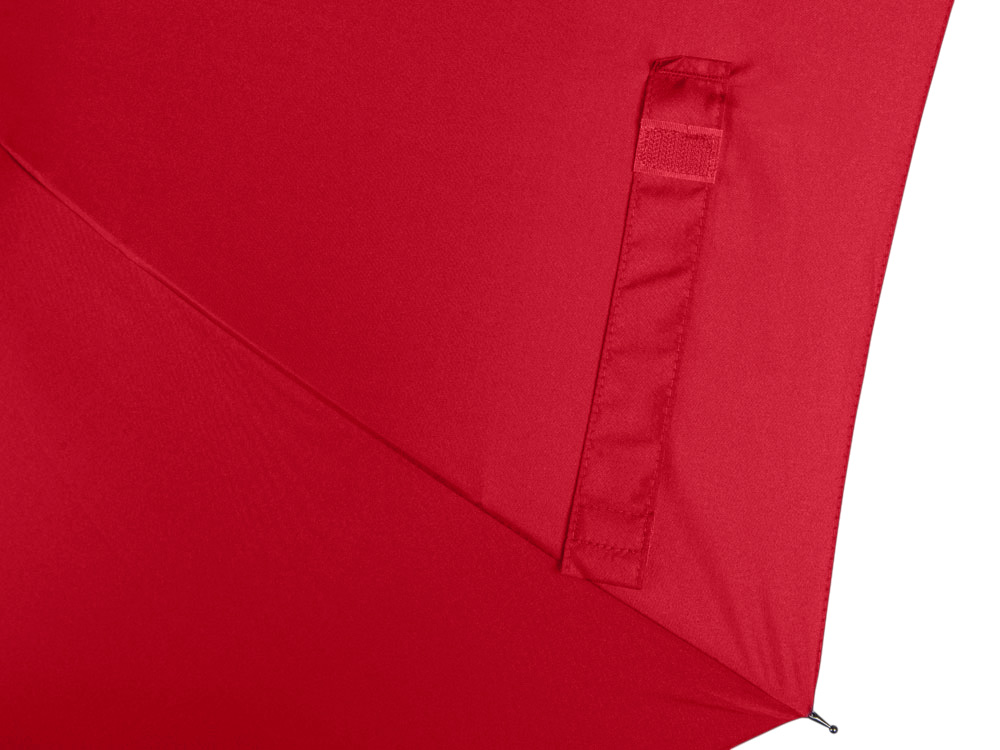 Зонт-трость Reviver с куполом из переработанного пластика, красный-6