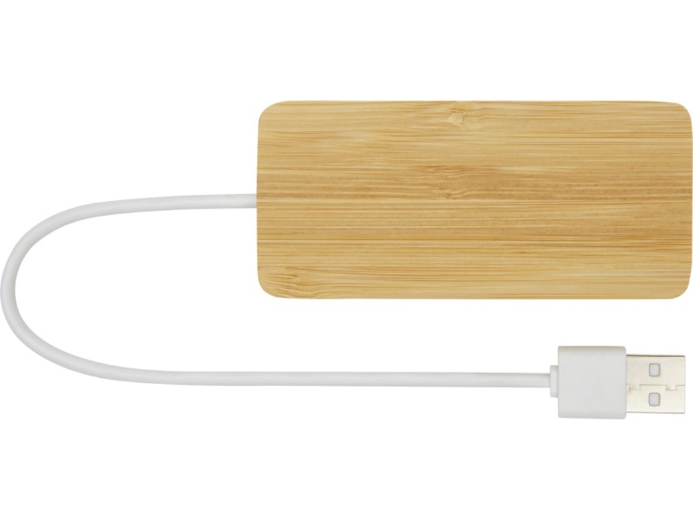 USB-концентратор Tapas из бамбука, натуральный-2