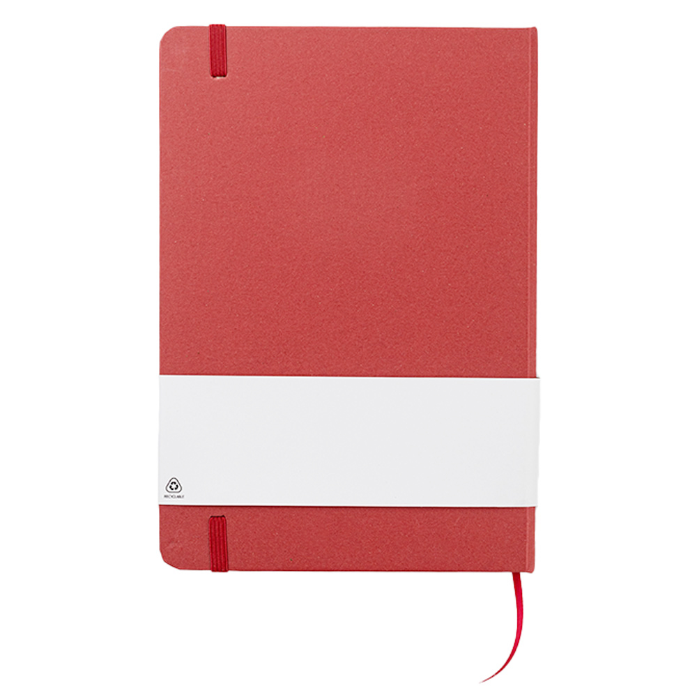 Блокнот из растительного сырья Tutti Frutti в твёрдом переплёте, Вишнёвый-4