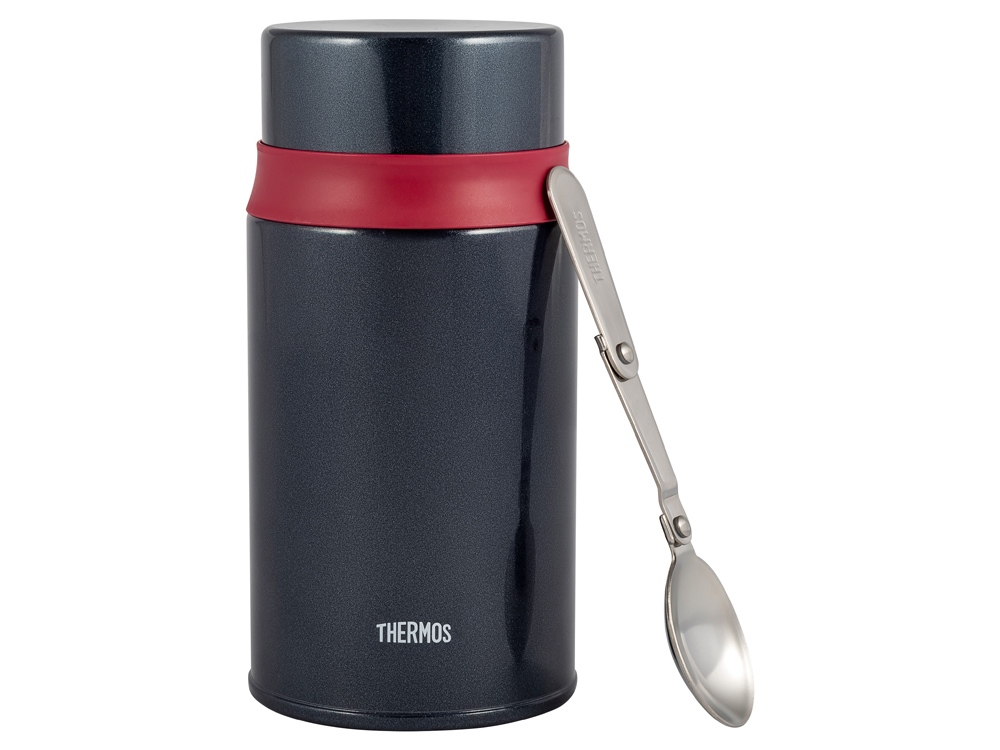 Термос из нерж.стали в комплекте с ложкой тм THERMOS TCLD-720S, синий-1