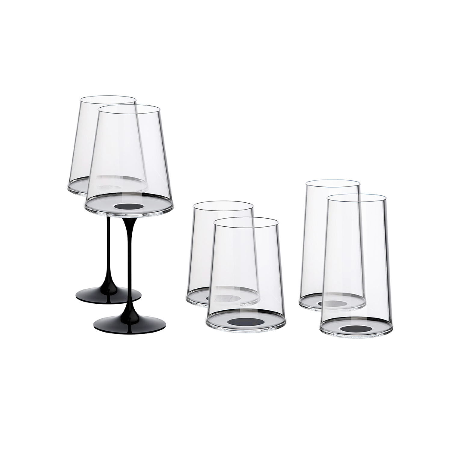 Хрустальный бокал для красного вина на магните Trebonn SplitGlass, 2 шт, 450 мл-4