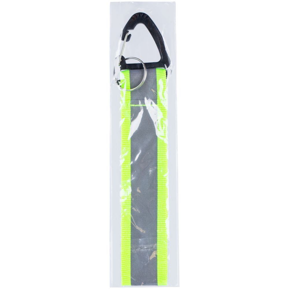 Светоотражающий брелок Flashline, серый с зеленым-2