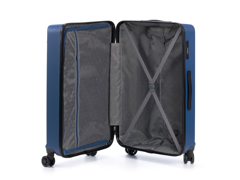 Чемодан TORBER Caspian, тёмно-синий, ABS-пластик, 49 х 29 х 78 см, 96 л-3