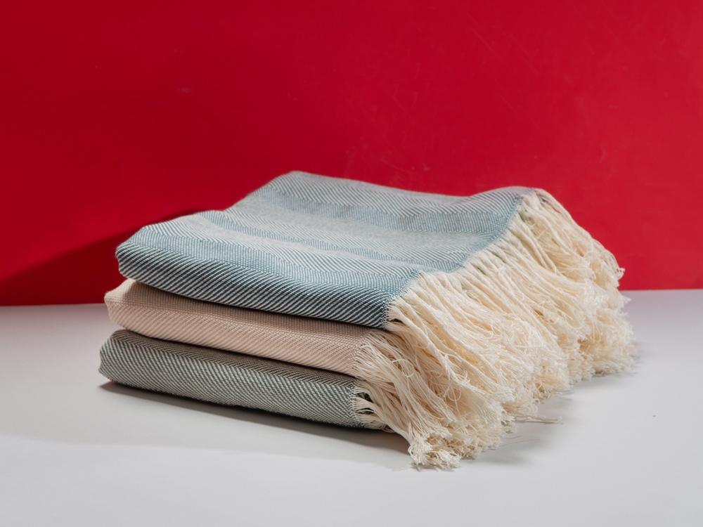 Плед Hild, темно-зеленый-10