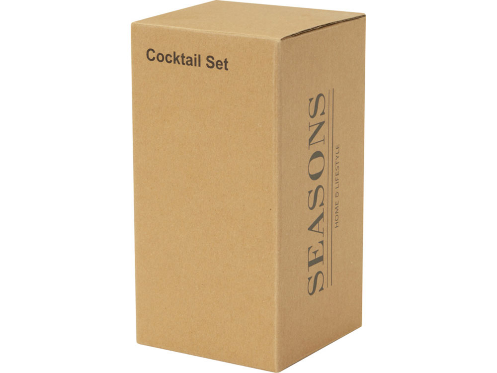 Шейкер для коктейлей Gaudie из переработанной нержавеющей стали, сплошной черный-3