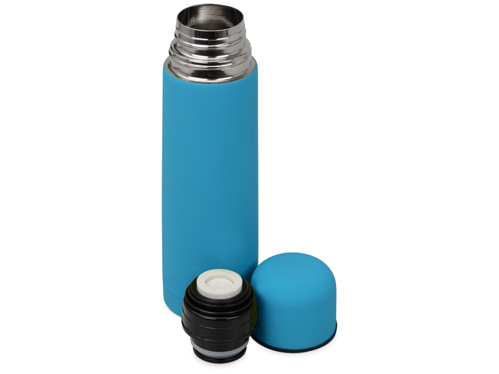 Термос Ямал Soft Touch с чехлом, 500мл, голубой-3