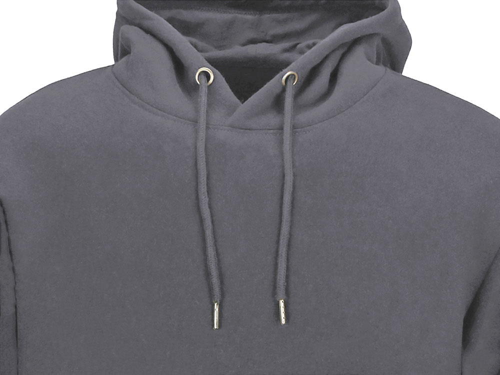 Толстовка с капюшоном оверсайз Lisbon унисекс, темно-серый-13