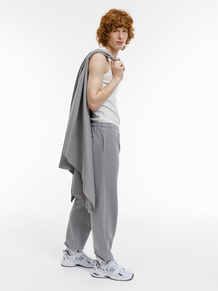 Полотенце спортивное Hard Work, серое-4