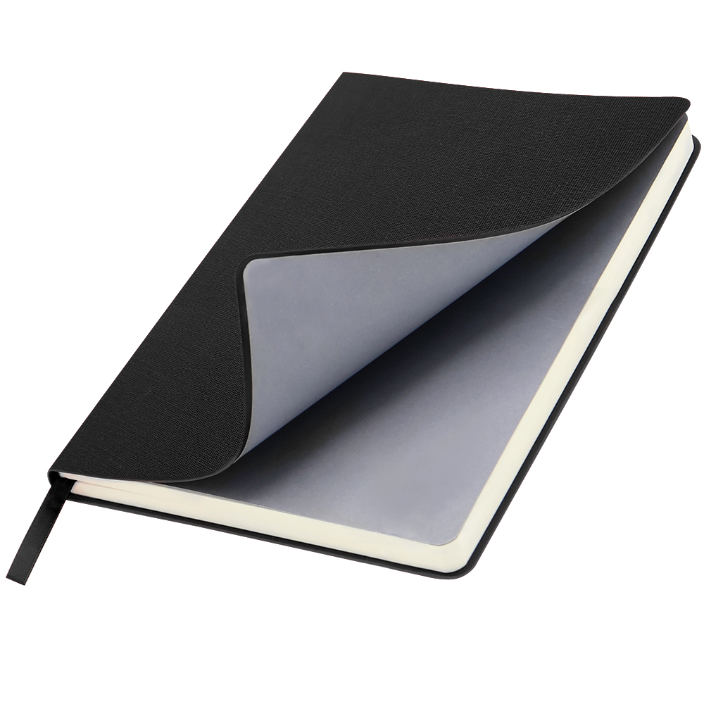 Ежедневник A5 недатированный Stefano в мягком переплёте, Черный-0