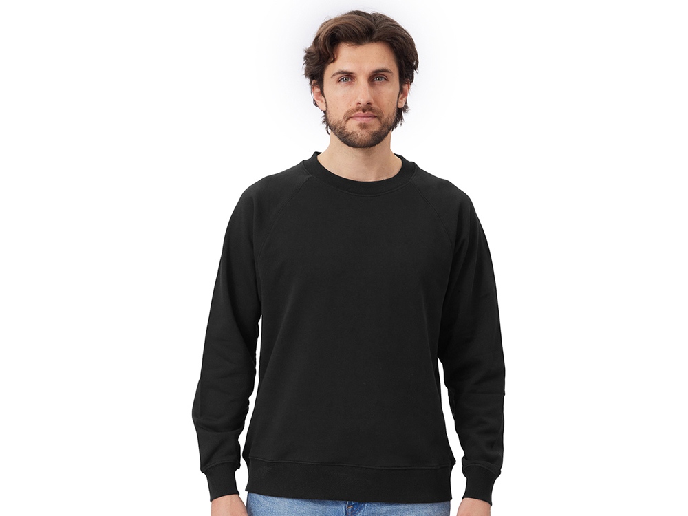 Свитшот оверсайз с рукавом реглан Belgrade, унисекс, черный-2