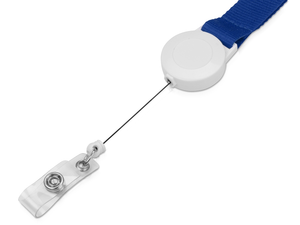 Ланьярд с ретрактором, синий-3
