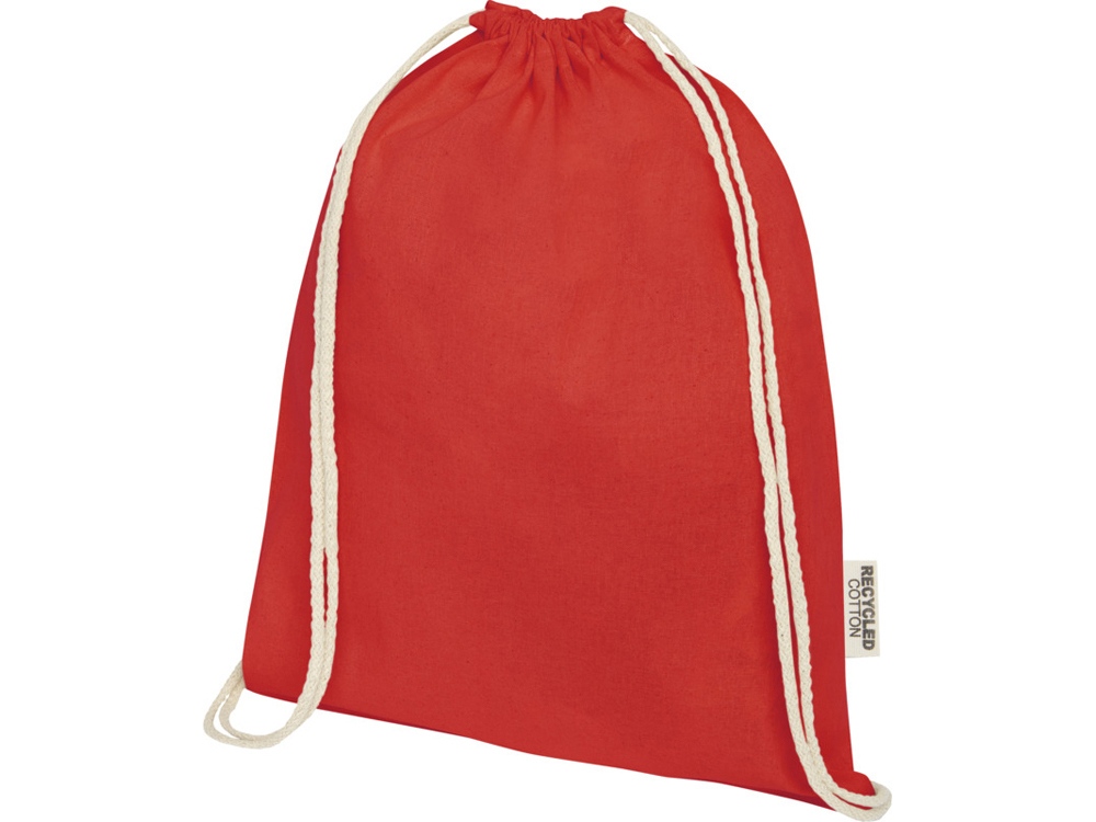 Oregon сумка-кисет из переработанного хлопка, сертифицированного согласно GRS, плотностью 140 г/м² - Красный-0