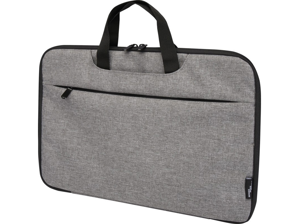 Эко- чехол для ноутбука Libra 2 в 1 из переработанного пластика, серый яркий-0