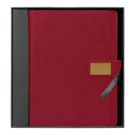 Ежедневник в суперобложке Alfa Mocco Business Edition B5, Бордовый-4