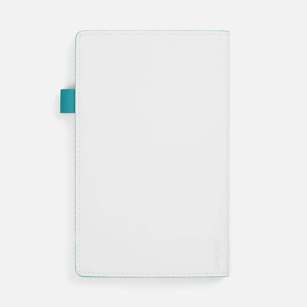 Ежедневник White Shall, недатированный, бело-бирюзовый-1