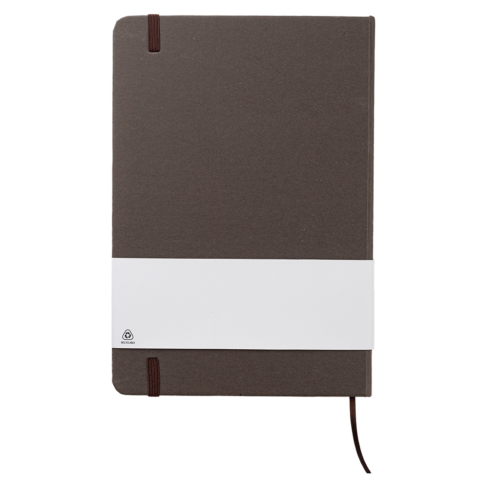 Блокнот из растительного сырья Tutti Frutti в твёрдом переплёте, Чёрный кофе-4