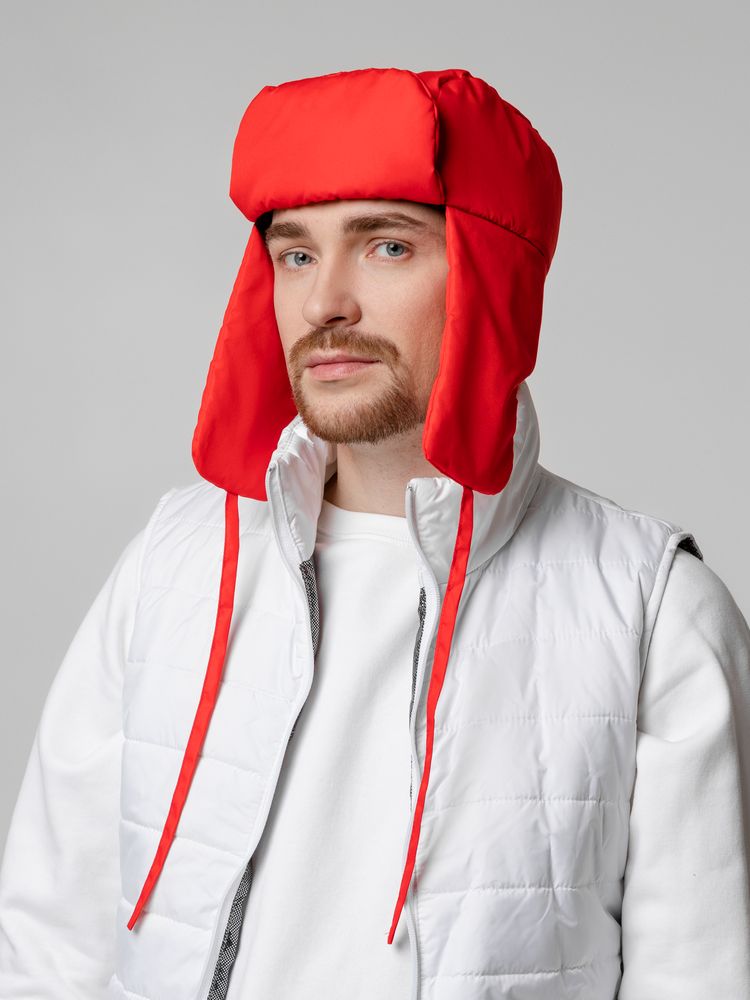 Шапка-ушанка Shelter, красная-5