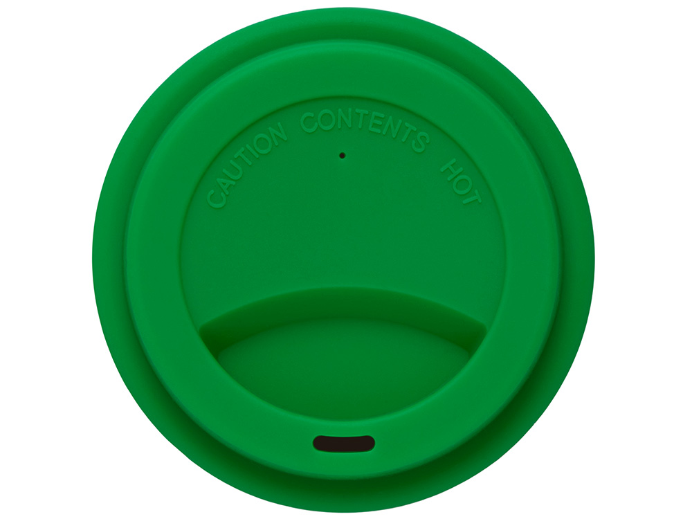 Стакан с силиконовой крышкой Cafe, зеленый-3