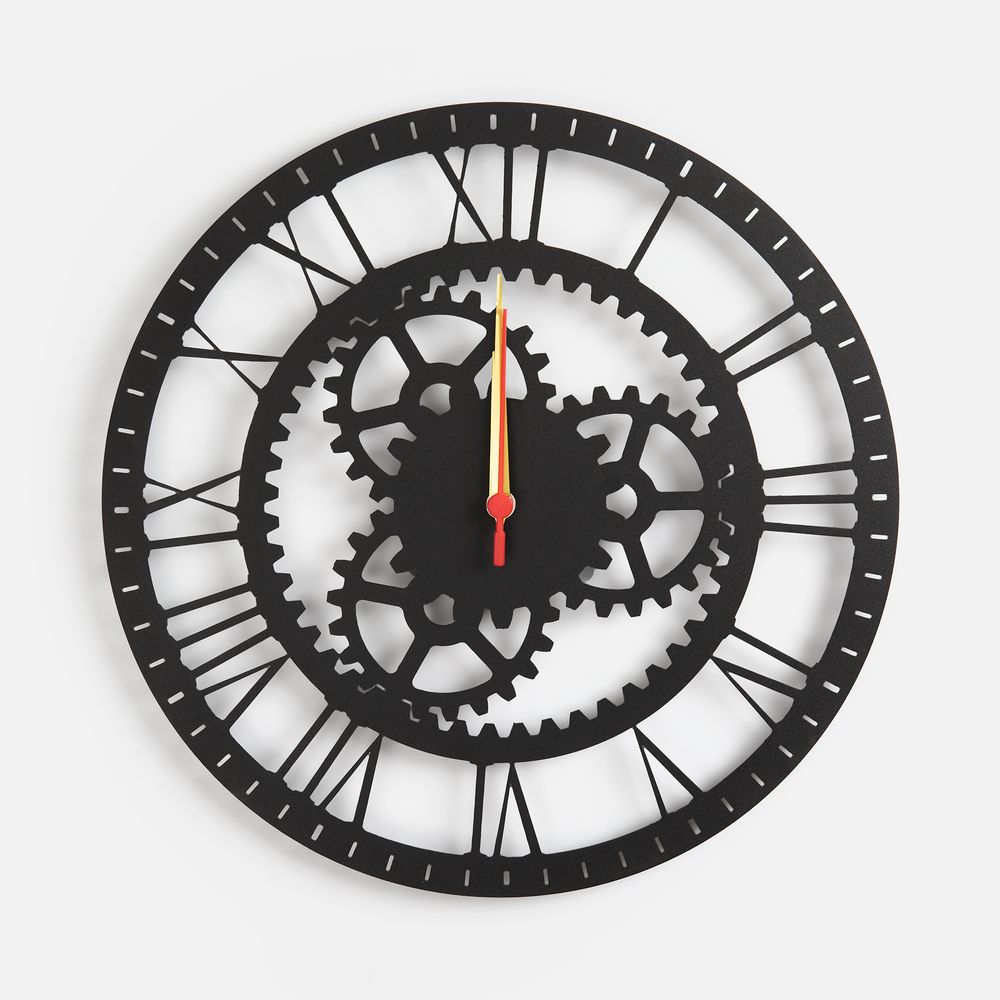 Часы «Ход времени», черные-1