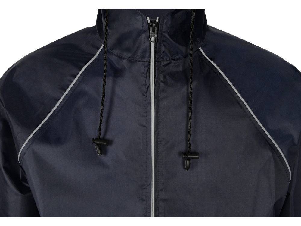 Дождевик Sunshine со светоотражающими кантами, темно-синий, размер  XS/S-4