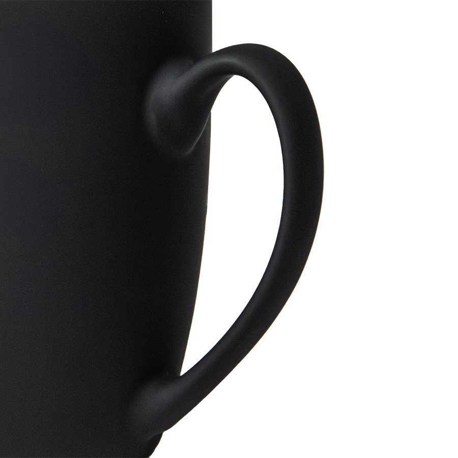 Кружка "Sweet" зеркало золото с прорезиненным покрытием, 350 мл, фарфор, черный, зеркало золото-1