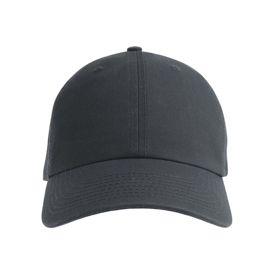 Бейсболка FRASER, органический хлопок, 6 клиньев, металлическая застежка, темно-серый-1