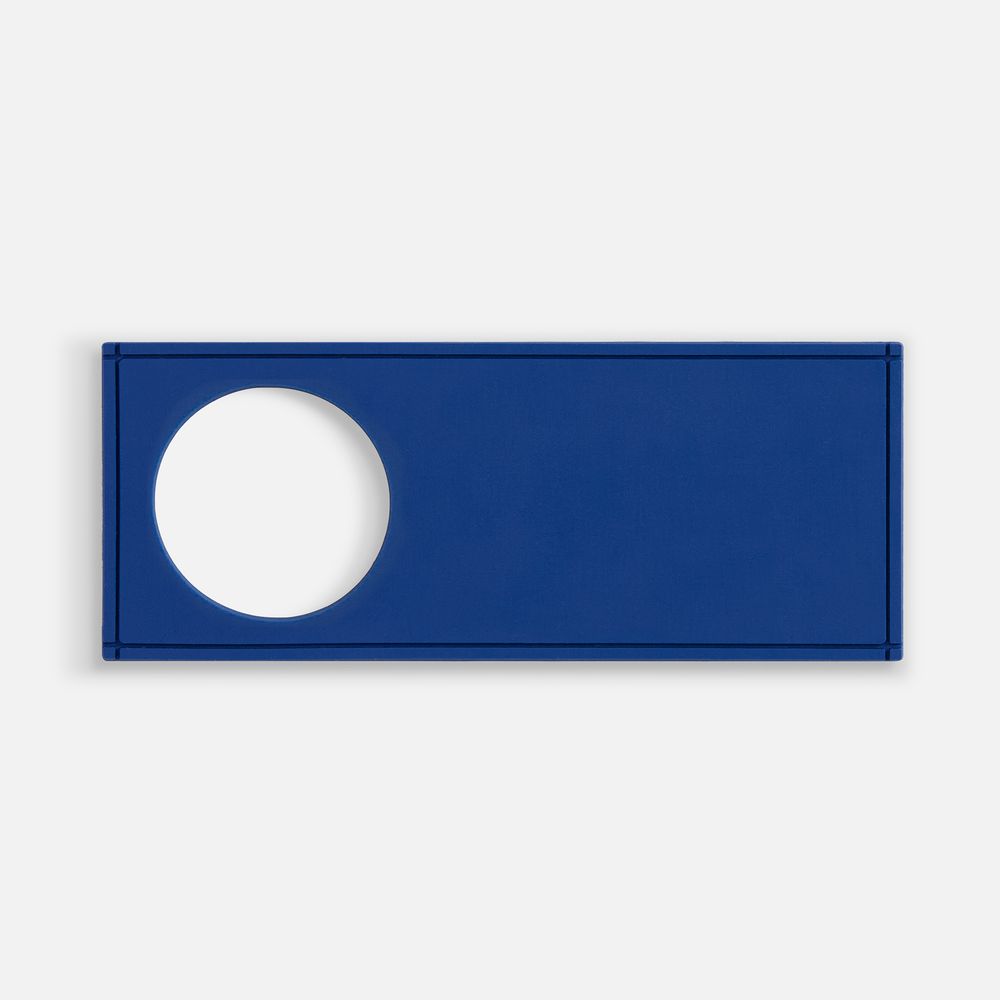 Лейбл из ПВХ с вырубкой «Круг», синий-1