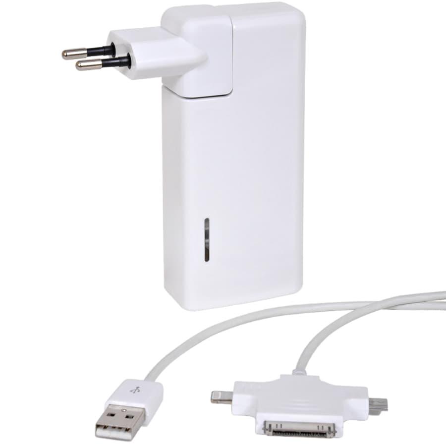 Универсальное зарядное устройство "Connector" (6000mAh), белый-1